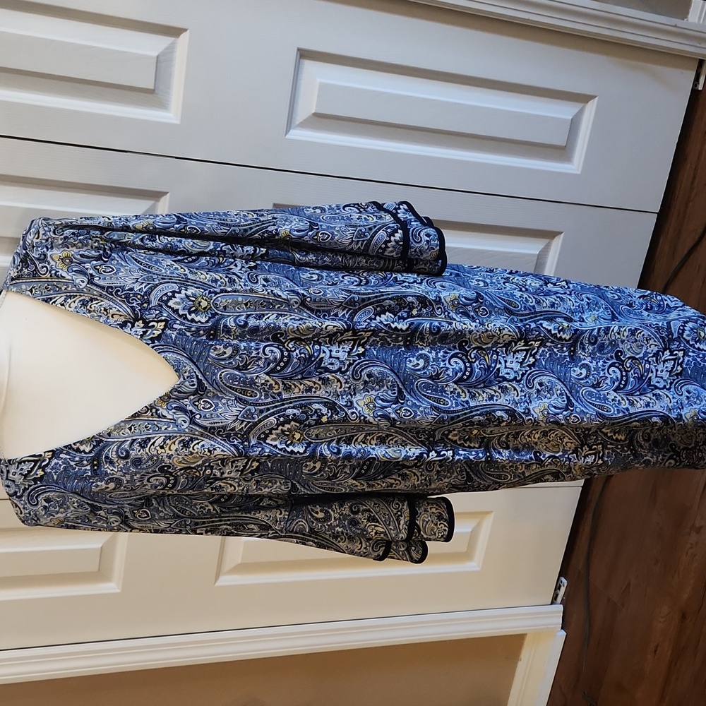 Sami & Jo, NWOT,  Women's Dress 👗,  blue paisley boho, Oversized sleeves,  2Xl